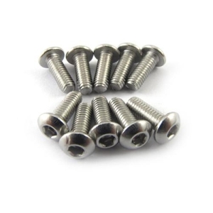 ZR-BHSSM3X4 Zeppin Racing Hex Button Head Stainless Steel Screw M3X4 10pc