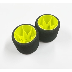 12R-KR-YE Rush Form Tire Yellow Rear [Pre-Mount]