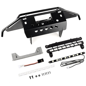 VVV-C1254 Metal Tube Front Bumper with LED for Traxxas TRX-4 2021 Bronco
