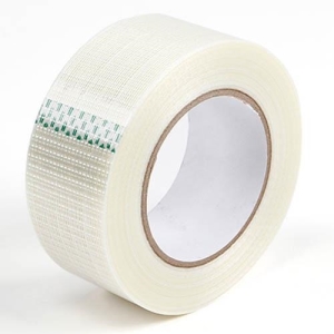 143000001-0 High Strength Chequered Fibre Tape. 50mm x 50m