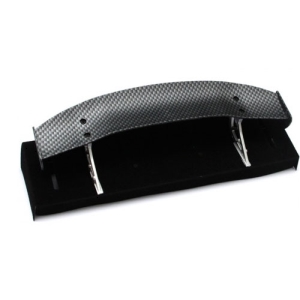 BRHY00502  Matte Carbon Fiber Pattern Wing (Rear Spoiler) W/Stands For 1/10