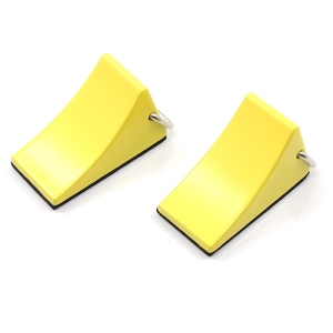 YA-0383 Yeah Racing 1/10 RC Rock Crawler Accessory Reifenstopper 2pcs Yellow For Tractor Truck