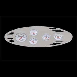 Z-S0928 1/8 Chrome Instrument Panel with Instrument Decal Sheet (Style A)