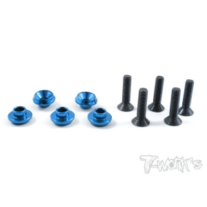 TA-031TB Aluminum Servo Washer ( Tamiya Blue ) For Hitech