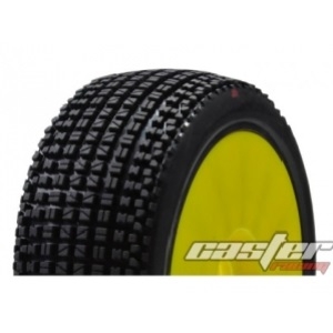 CR5-004-P27PY 1/8 Buggy Racing Tires X Soft-P27 Pre-glued with Yellow Wheels (#CR5-004-P27PY)본딩 완료 / 수퍼소프트 / 반대분 입니다.