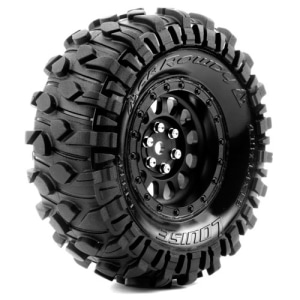 L-T3347VB CR-ROWDY CLASS1 1/10 Scale 1.9 Crawler Tires Super Soft Compound / Black Spoke Rim Inserts (2) (반대분) (1/10락크라울링 타이어)