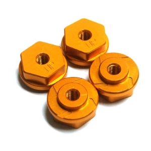 UP-Z680GD SAVAGE용 FLANGED LOCK NUT (GOLD / 4pcs)(=Z680)