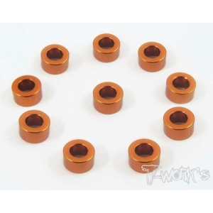 TA-010O Aluminum 3mm Bore Washer 3.0mm (Orange) 10pcs. (#TA-010O)