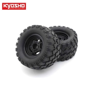 KYKBTH001BK Gluedtire＆wheel(MAD WAGON VE/Black/2pcs)