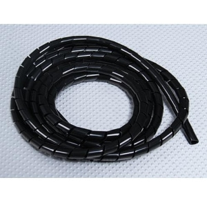 TURNIGY Spiral wrap tube ID 7mm / OD 8mm (Black - 2 Metre)