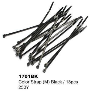 KY1701BK Color Strap (M) Black 150mm (18pcs) (케이블타이)
