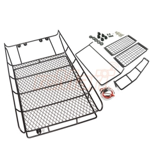XS-59660 Xtra Speed Metal Cage Roof Luggage Tray w/ LED &amp; Windows Guard For D110 Body