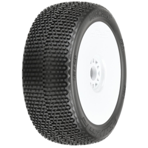 PRO906232 1/8 Buck Shot M3 Front/Rear Buggy Tires Mounted 17mm White (2)