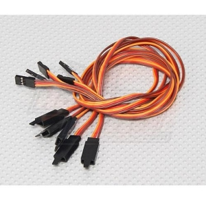 015000009 TURNIGY 45CM Servo Lead Extention (JR) with hook 26AWG (5pcs/bag) 20960