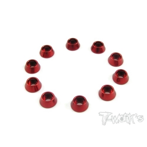 TA-003R Aluminum M3 Hex. Socket Cap Washer (Red) 10pcs. (#TA-003R)