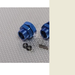 Blue Aluminum Wheel Adaptors 23mm Hex (2pc)