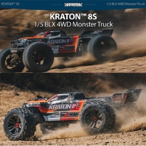 ARA110002T2 1/5 KRATON 4X4 8S BLX Brushless Speed Monster Truck RTR, Orange