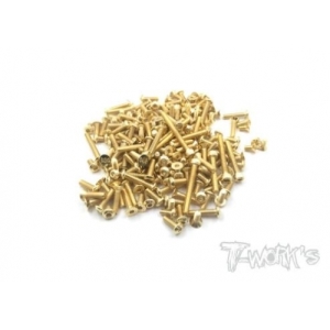 GSS-MBX8ECO Gold Plated Steel Screw Set 167pcs. (Mugen MBX8 ECO)