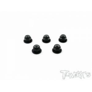 ASS-3FLN-BK Aluminium Flange Lock Nuts 3mm 5pcs. (Black)