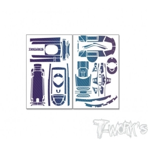 TS-066C Purple 3D Sticker ( For Futaba T10PX )