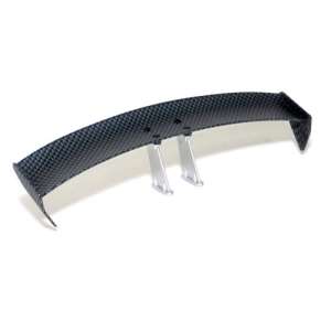 BRHY00483 Matte Carbon Fiber Wing (Rear Spoiler) W/stands For 1/10