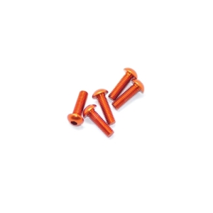 218025 Screw alu allen roundhead M3x10 Orange (7075) (5)
