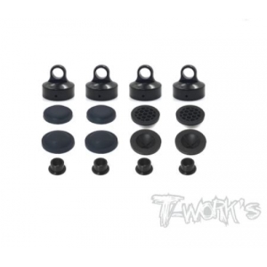 TO-274-M Black Hard Coated 7075-T6 Alum Diaphragm Shock Cap (For Mugen MBX8/7R/7/MBX8 ECO)