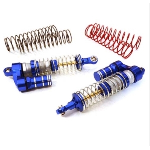 C27020BLUE Machined Piggyback Shock (2) for Axial 1/10 SCX10 II Scale Crawler (L=95mm) (Blue)