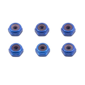 AA6937 FT 4-40 Aluminum Locknut, Blue Anodized (6)
