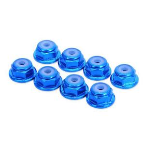 M2 Nuts With Flange - Blue