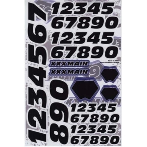 N004 XXX Main Racing Decals Moto Number Black