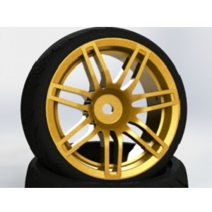 CR Model 1/10 Touring Drift Wheel Gold (2) (#4RG)