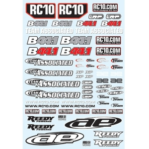 AA9777 B44.1 Decal Sheet: Team Associated - Champions By Design