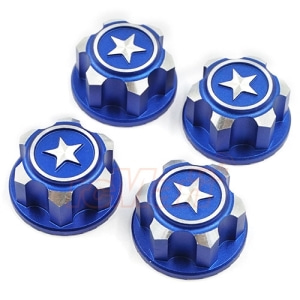 XS-TX28093BU Xtra Speed Aluminium 17mm Hex Wheel Nuts 4pcs For Traxxas X-Maxx Summit E-Revo Blue ,1/8 Buggy