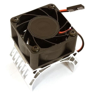 C28606SILVER  42mm Motor Heatsink+40x40mm Cooling Fan 17k rpm for Traxxas 1/10 E-Maxx