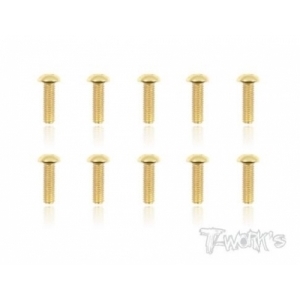 GSS-310B 3x10mm Gold Plated Button Head Screws（10pcs.）