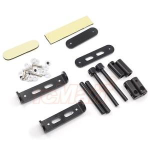 XS-59496BK  Xtra Speed 1/10 RC Aluminum Stealth Body Mount Black