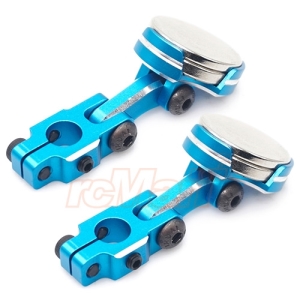 YA-0531BU Yeah Racing Aluminium CNC Magnetic Invisible Body Mounting System 2pcs Blue