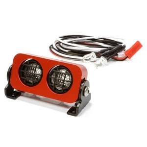 C25449RED  Realistic Spot Light Set (2) LED for 1/10, 1/8 &amp; 1/5 Scale (Red)