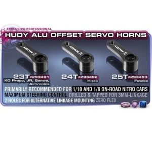 293492  HUDY ALU SERVO HORN - HITEC - OFFSET- 24T