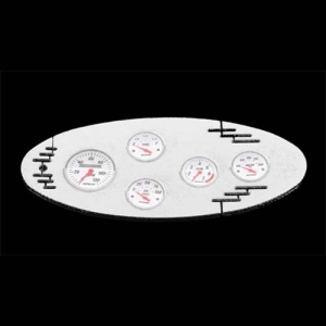 Z-S0905 1/10 Chrome Instrument Panel with Instrument Decal Sheet (Style A)