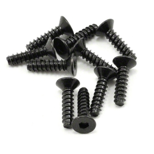 AXA466 Axial 3x12mm Self Tapping Flat Head Screw (Black) (10)