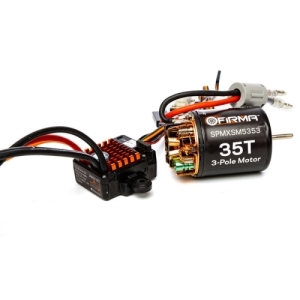 SPMXSEMC12 Firma 70A Brushed Smart ESC, 2S-3S: IC3 / 35T Brushed Motor Combo