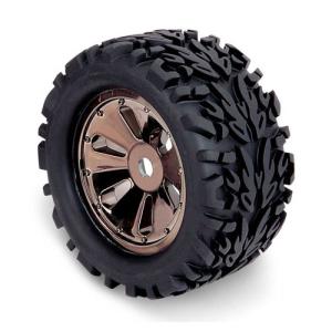 H703 MONSTER/TRUGGY TYRE SET - Gun metal (2PCS)