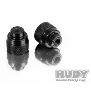 109460  HUDY ALU NUT M3 FOR 1/10 &amp; 1/12 PAN CAR SET-UP SYSTEM (2)