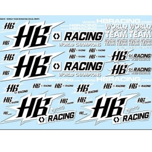 HB204074 World Team HB Racing Decals White