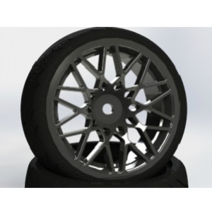 CR Model 1/10 Touring Drift Wheel Nature Black (2) (#LMNK)
