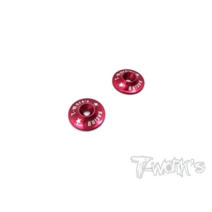 TO-004R Aluminum Wing Washer 2 pcs. (Red) (#TO-004R)