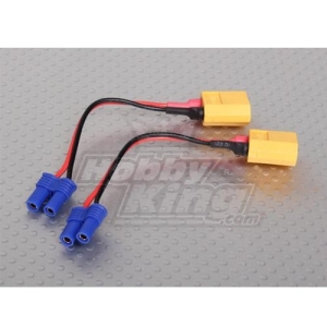 XT60M-EC2F XT60 to EC2 Losi Battery Adapter (2pcs/bag) 16531