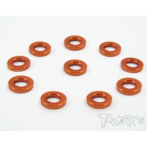 TA-008O Aluminum 3mm Bore Washer 1.0mm ( Orange ) 10pcs. (#TA-008O)